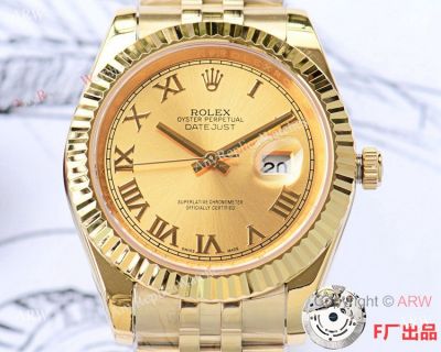 Replica Rolex Datejust Yellow Gold Jubilee Watch 40mm
